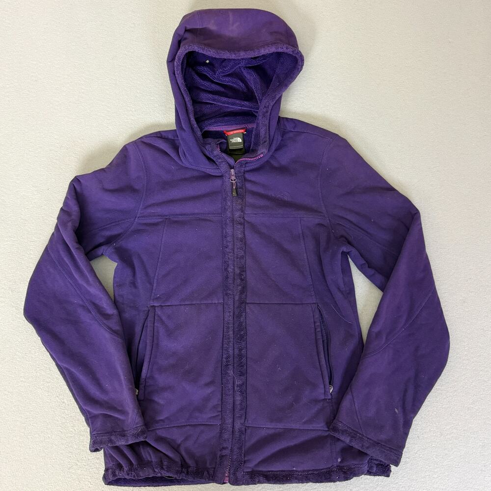 The North Face Womens Medium Purple Hooded Softshell Fleece Jacket